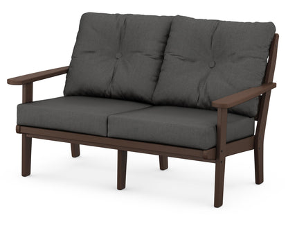 POLYWOOD® Lakeside Deep Seating Loveseat in Mahogany / Spectrum Carbon