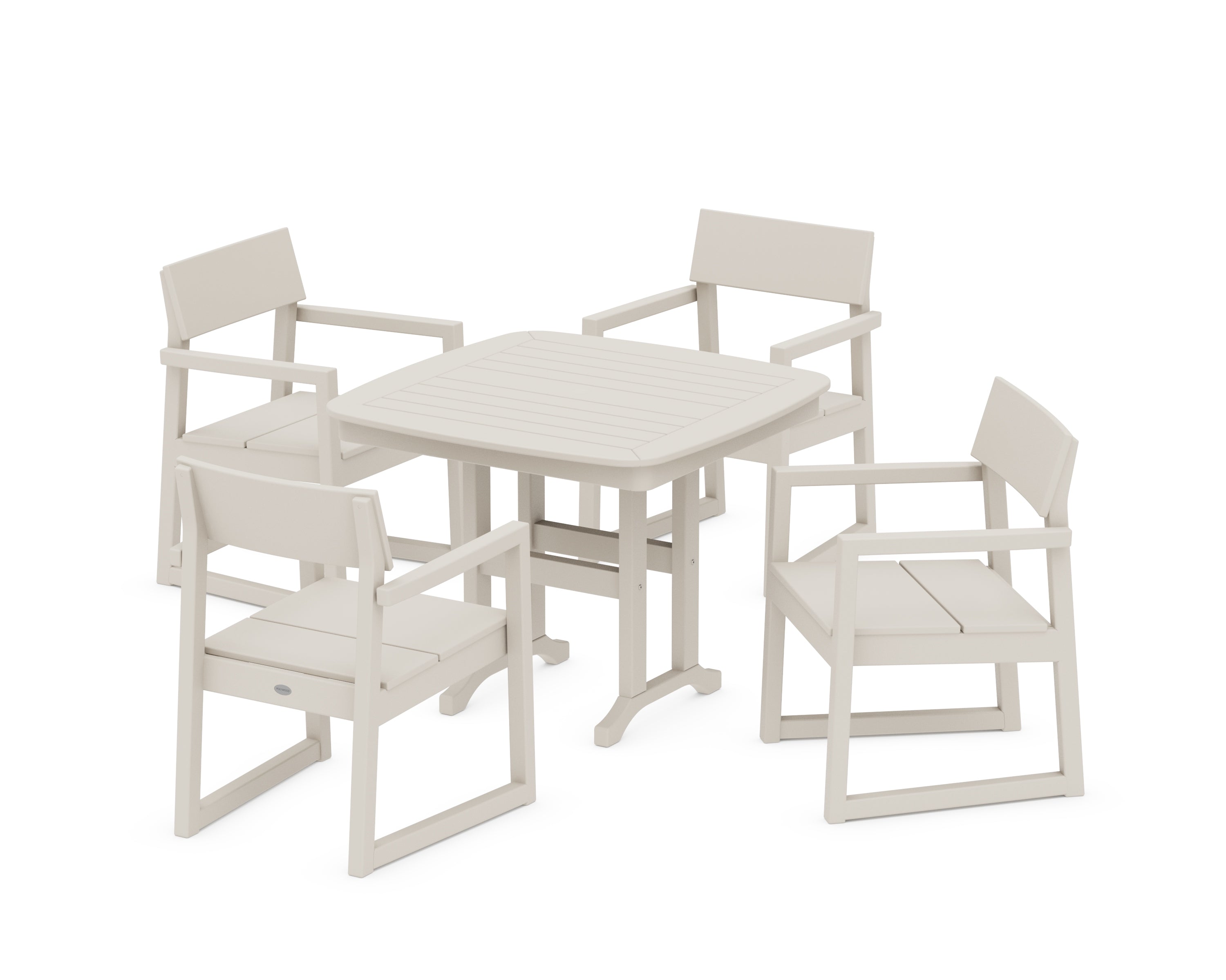 POLYWOOD® EDGE 5-Piece Dining Set in Sand