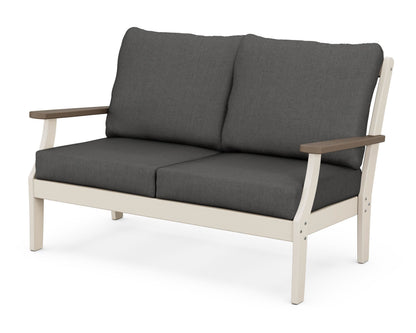 POLYWOOD® Braxton Deep Seating Loveseat in Sand / Kona / Spectrum Carbon