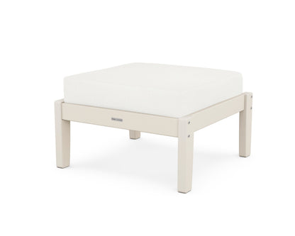 Martha Stewart by POLYWOOD® Chinoiserie Deep Seating Ottoman in Sand / Natural Linen