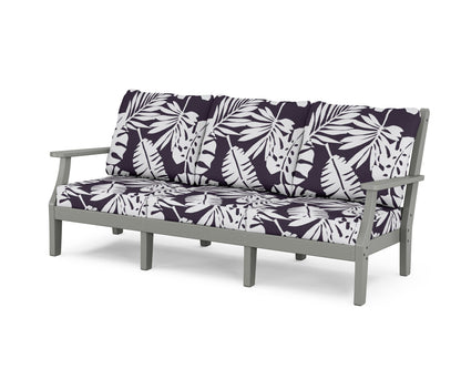 Country Living Wovendale Deep Seating Sofa in Slate Grey / Leaf Navy