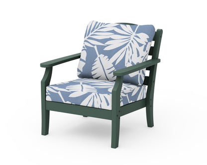 Draper James™ by  POLYWOOD® Savannah Deep Seating Chair in Green / Leaf Sky Blue