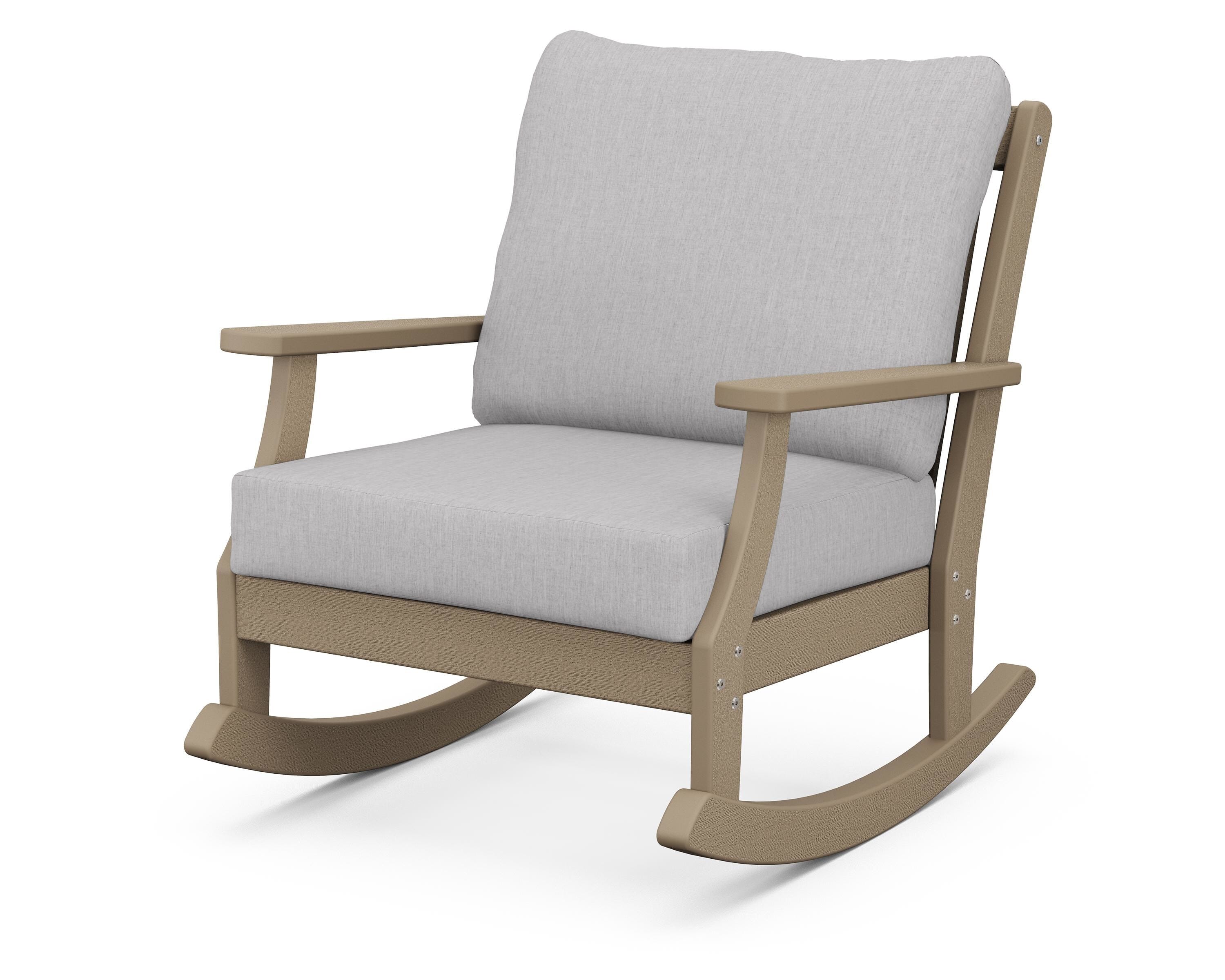 POLYWOOD® Braxton Deep Seating Rocking Chair in Vintage Sahara / Granite