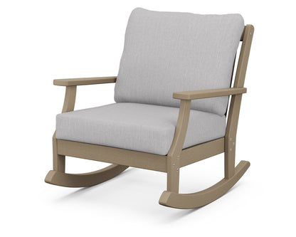 POLYWOOD® Braxton Deep Seating Rocking Chair in Vintage Sahara / Granite