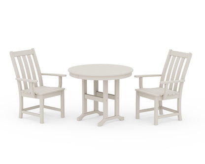 POLYWOOD® Vineyard 3-Piece Round Dining Set in Sand
