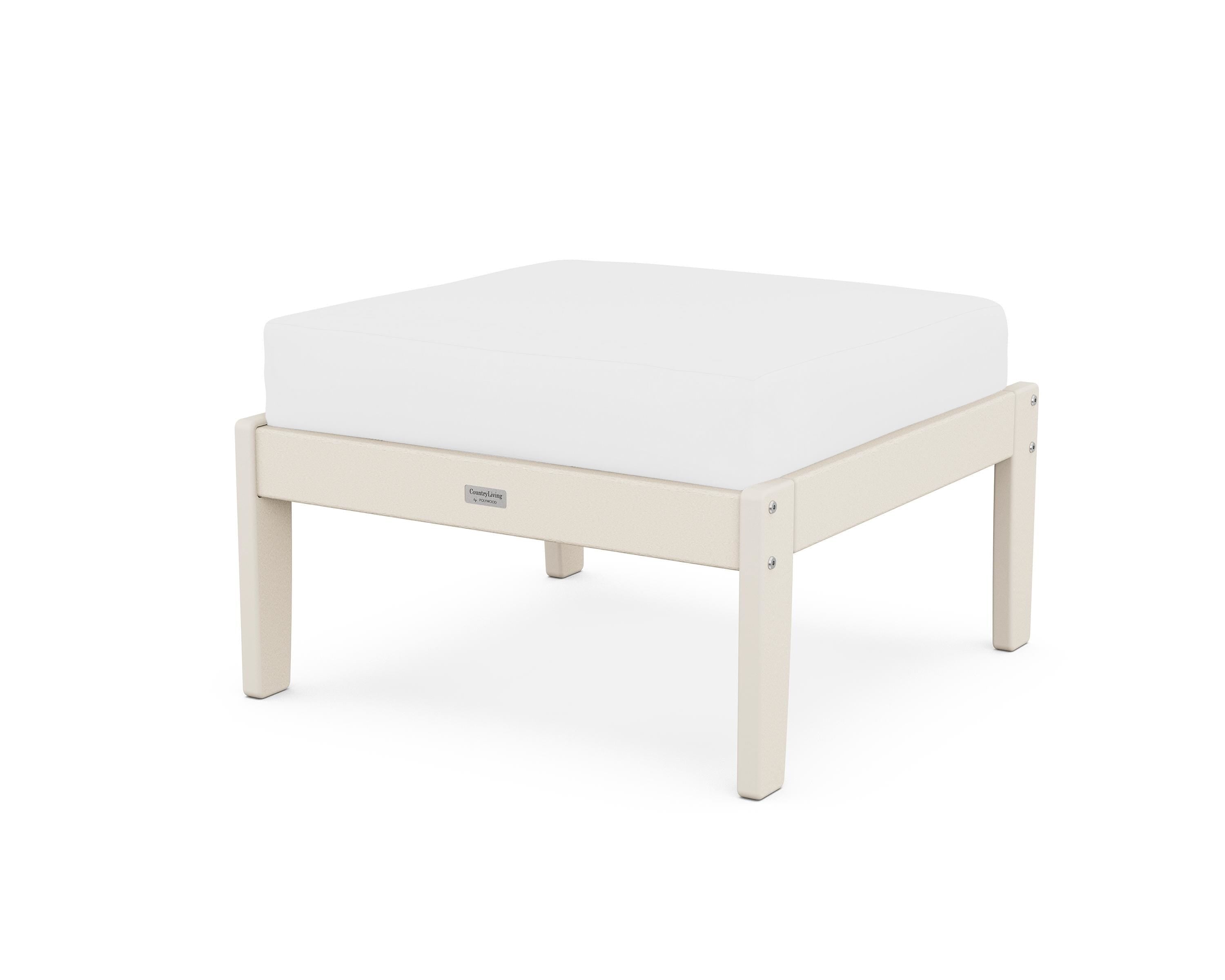 Country Living Cottage Deep Seating Ottoman in Sand / Natural