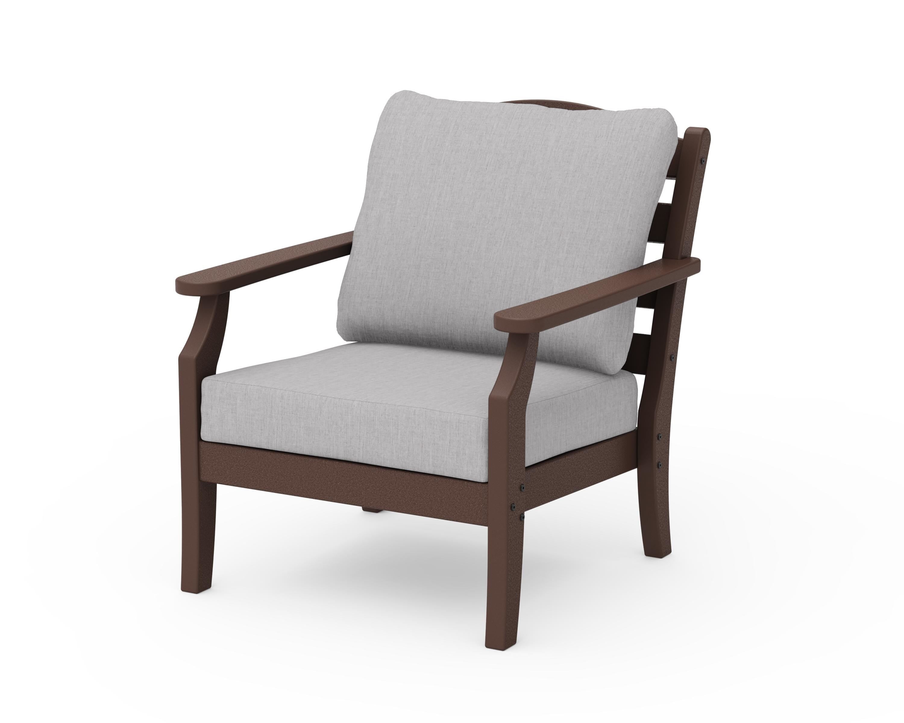 Draper James™ by  POLYWOOD® Savannah Deep Seating Chair in Mahogany / Granite