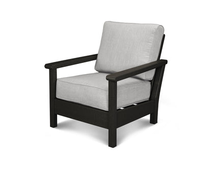 POLYWOOD® Harbour Deep Seating Chair in Black / Granite