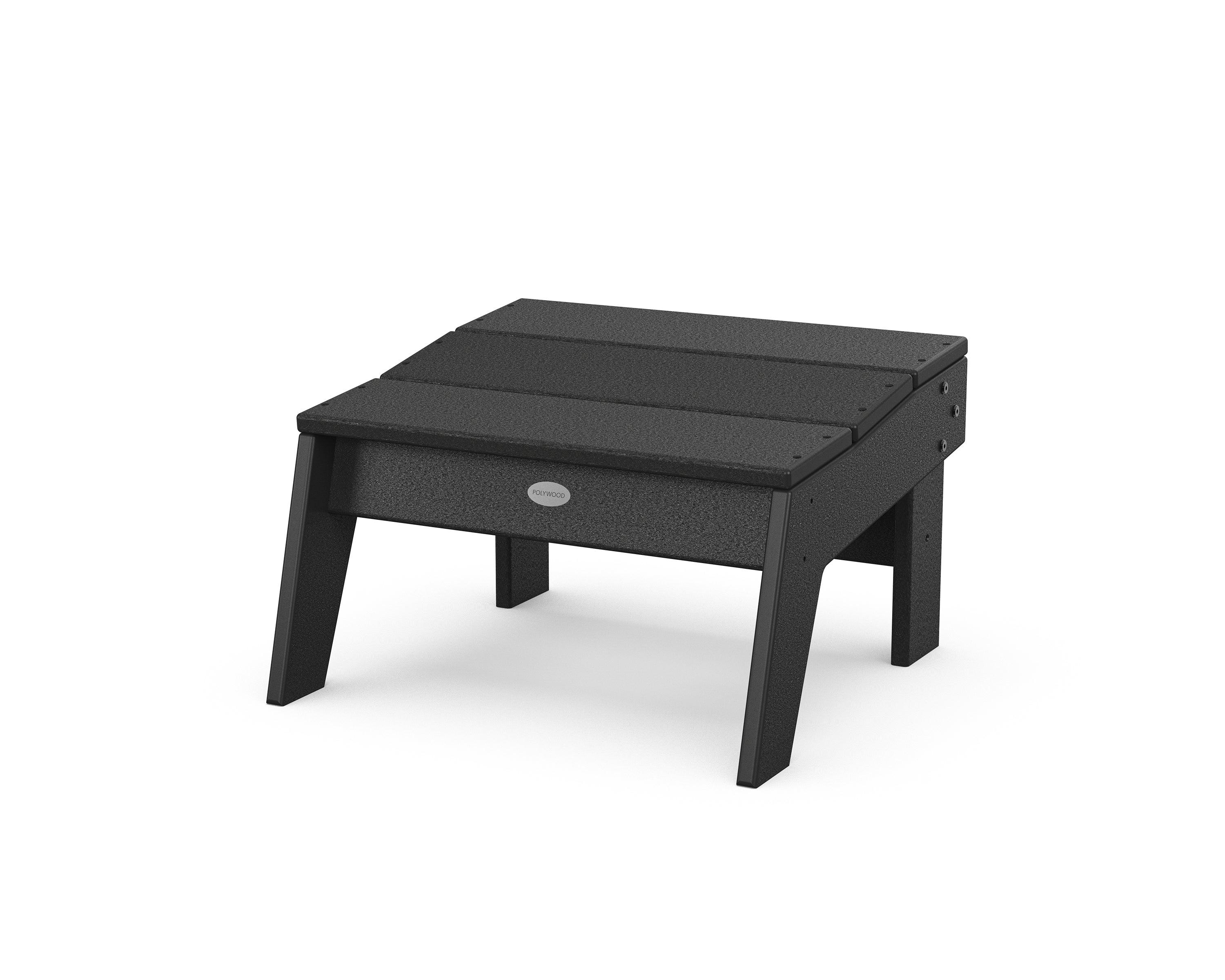 POLYWOOD® Modern Studio Ottoman in Black