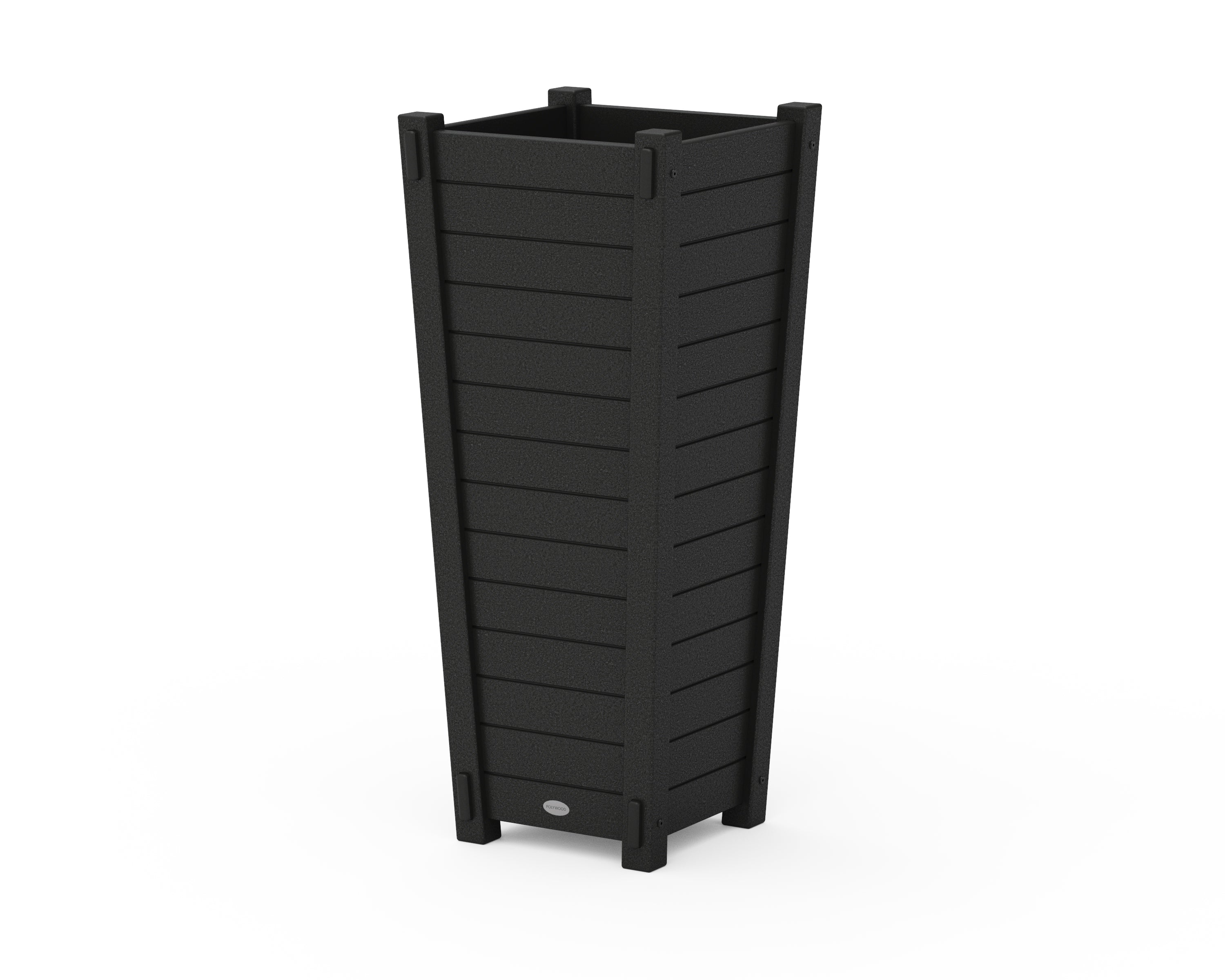 POLYWOOD® Nautical Tapered Square Tall Planter Box in Black