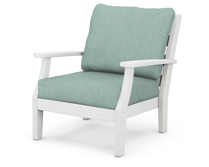 POLYWOOD® Chesapeake Deep Seating Chair in White / Glacier Spa