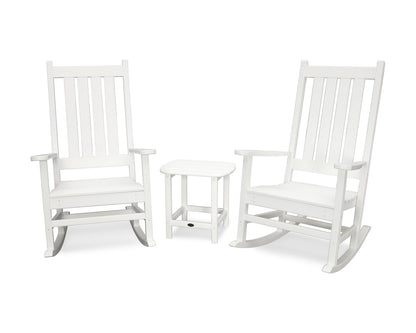 POLYWOOD® Vineyard 3-Piece Rocking Set in White