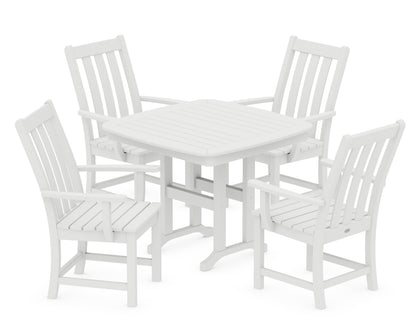 POLYWOOD® Vineyard 5-Piece Dining Set in White