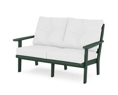 POLYWOOD® Mission Deep Seating Loveseat in Green / Natural