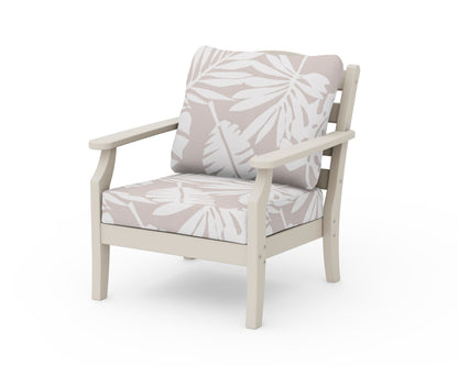 Draper James™ by  POLYWOOD® Savannah Deep Seating Chair in Sand / Leaf Dune Burlap