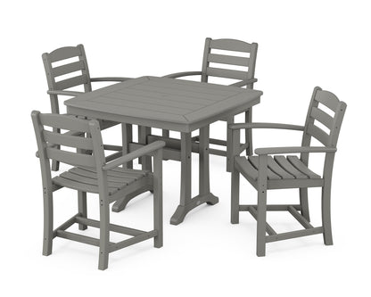 POLYWOOD® La Casa Café 5-Piece Dining Set with Trestle Legs in Slate Grey