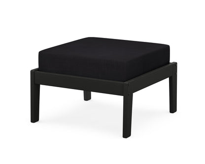 Unbranded Deep Seating Ottoman in Black / Midnight Linen
