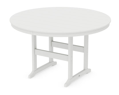POLYWOOD® 60" Round Farmhouse Counter Table in White
