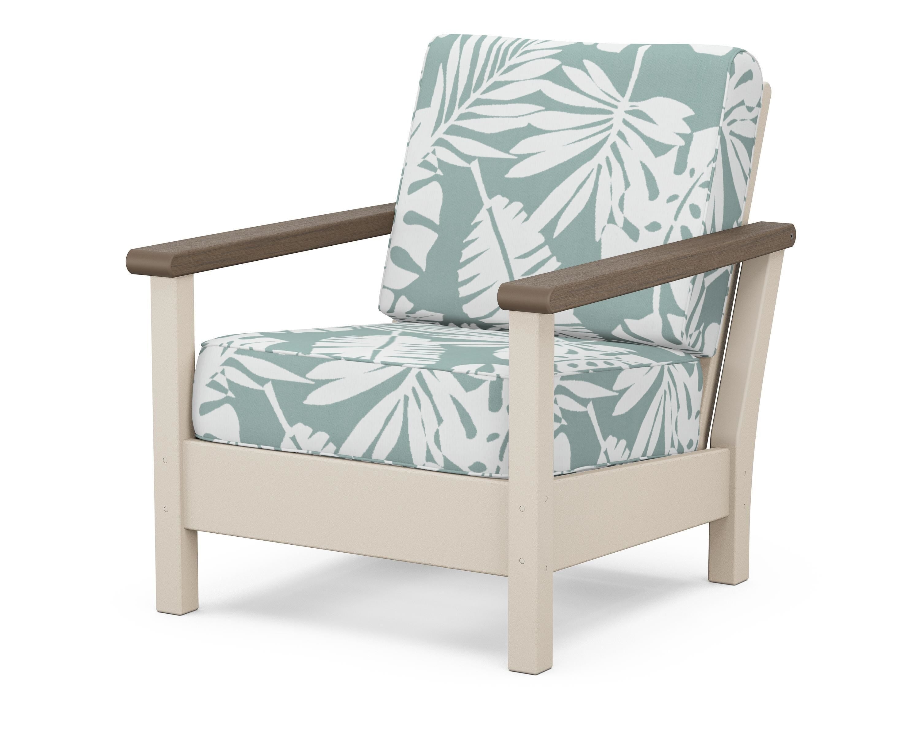 POLYWOOD® Harbour Deep Seating Chair in Sand / Kona / Leaf Glacier Spa