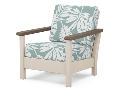POLYWOOD® Harbour Deep Seating Chair in Sand / Kona / Leaf Glacier Spa
