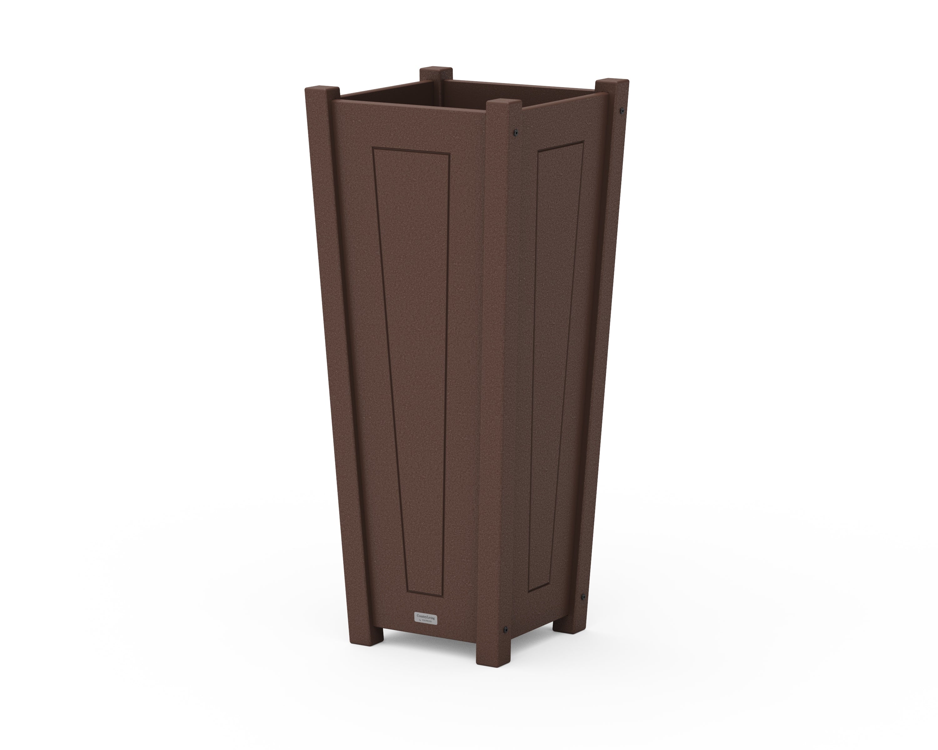 Country Living Country Living Tapered Square Tall Planter Box in Mahogany