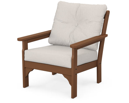 POLYWOOD® Vineyard Deep Seating Chair in Teak / Cast Ash
