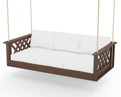 Country Living Wovendale Daybed Swing in Mahogany / Natural