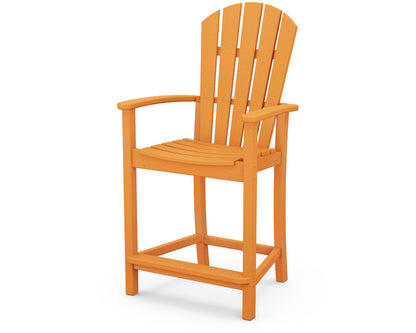 POLYWOOD® Palm Coast Counter Chair in Tangerine