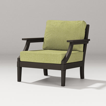 PW Designer Series Estate Lounge Chair in Vintage Coffee / Chartreuse Boucle
