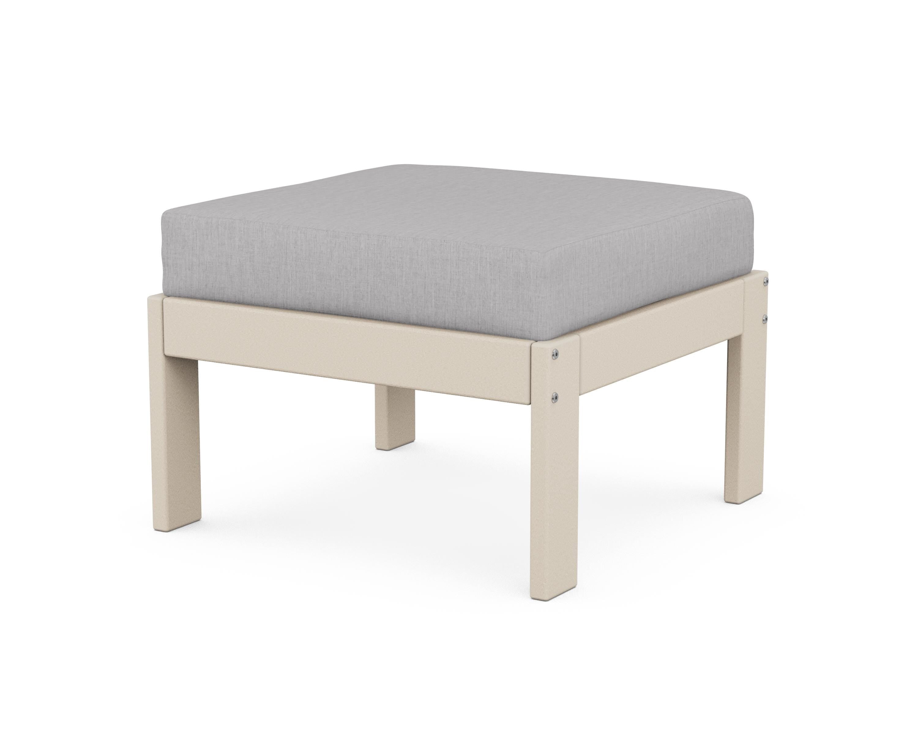 POLYWOOD® Vineyard Modular Ottoman in Sand / Granite