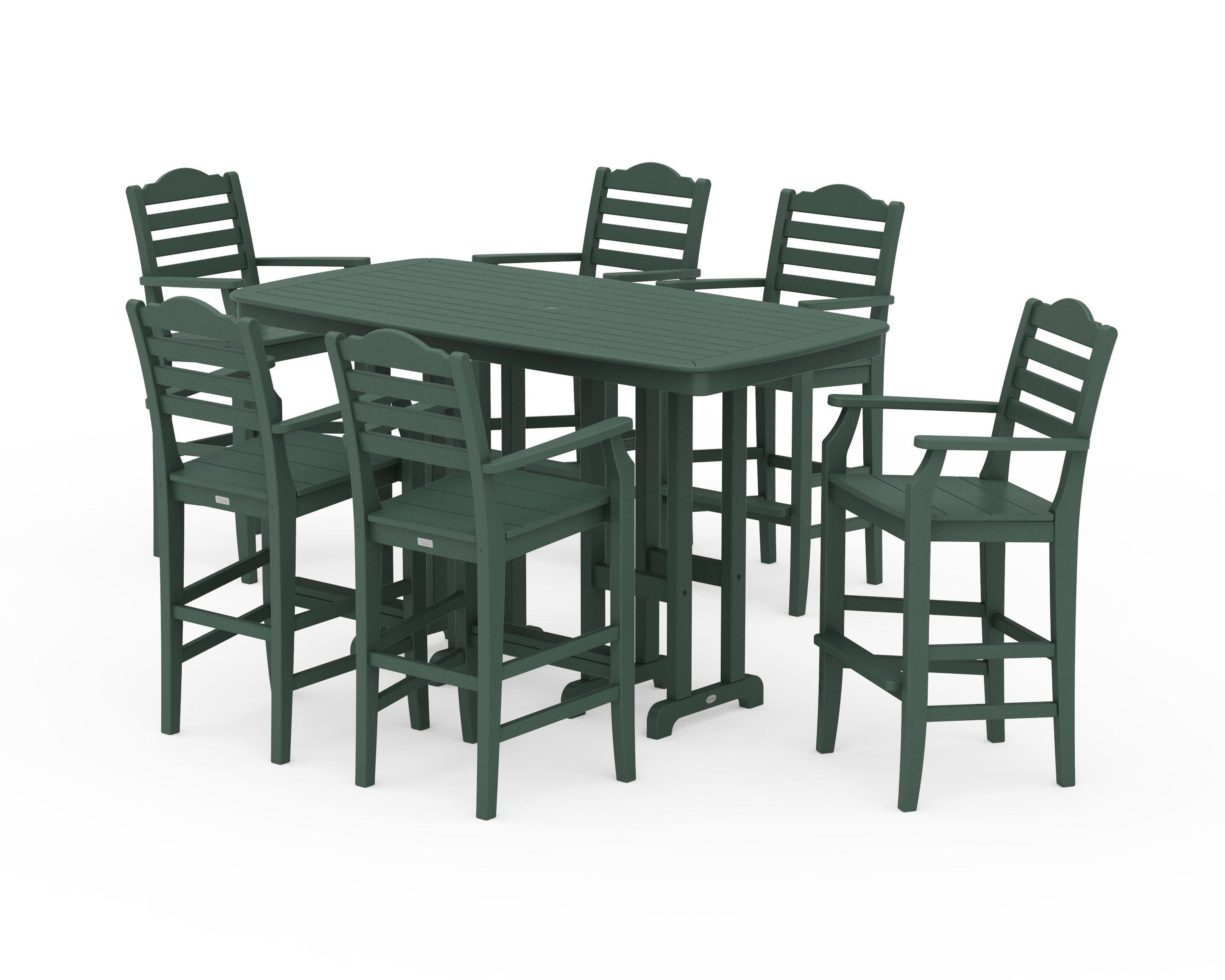 Draper James™ by  POLYWOOD® Savannah Arm Chair 7-Piece Bar Set in Green