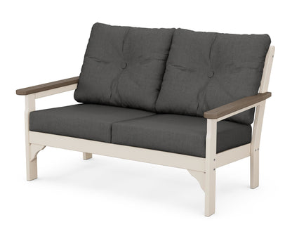 POLYWOOD® Vineyard Deep Seating Loveseat in Sand / Kona / Spectrum Carbon