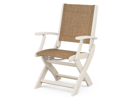 POLYWOOD® Coastal Folding Chair in Sand / Burlap Sling