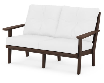 POLYWOOD® Lakeside Deep Seating Loveseat in Mahogany / Natural