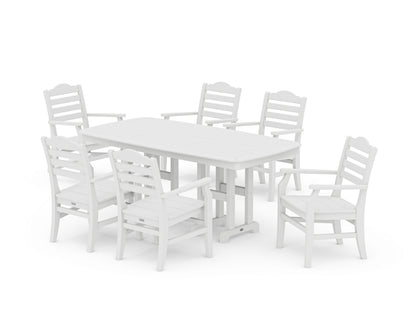 POLYWOOD® Savannah Arm Chair 7-Piece Dining Set in White