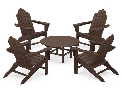 POLYWOOD® Long Island Adirondack 5-Piece Conversation Group in Mahogany