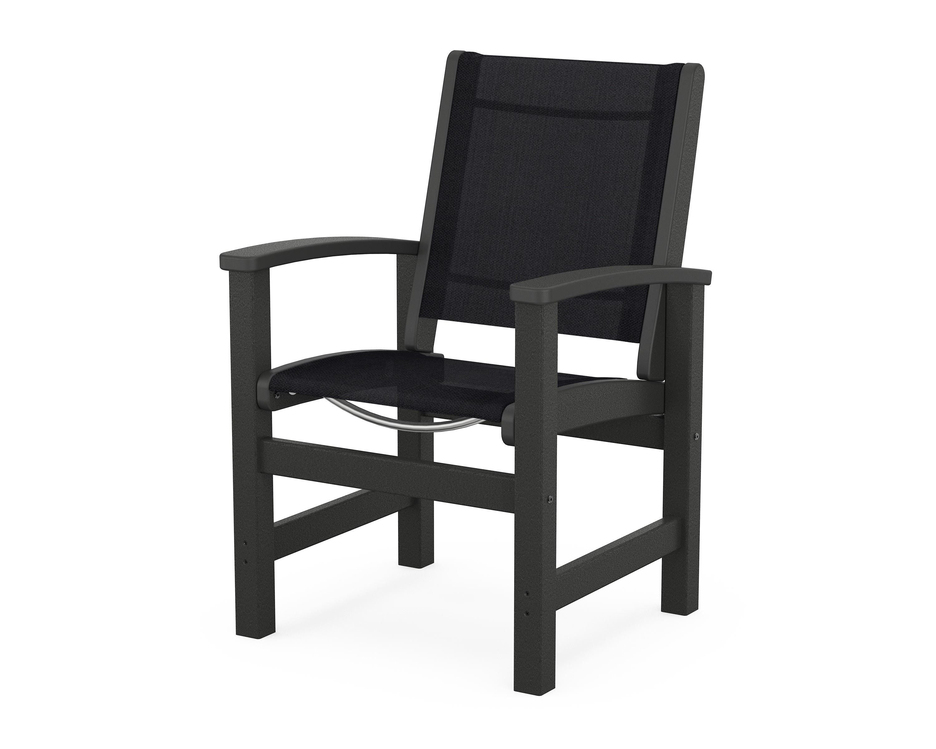 POLYWOOD® Coastal Dining Chair in Black / Black Sling