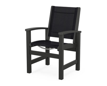 POLYWOOD® Coastal Dining Chair in Black / Black Sling
