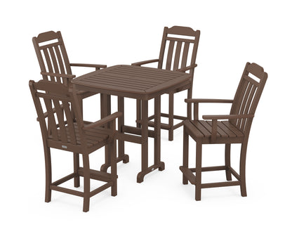Country Living Cottage 5-Piece Counter Set in Mahogany