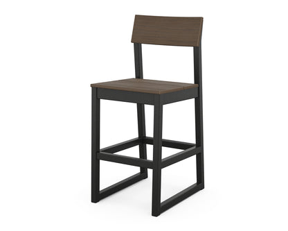 POLYWOOD® EDGE Bar Side Chair in Black / Kona