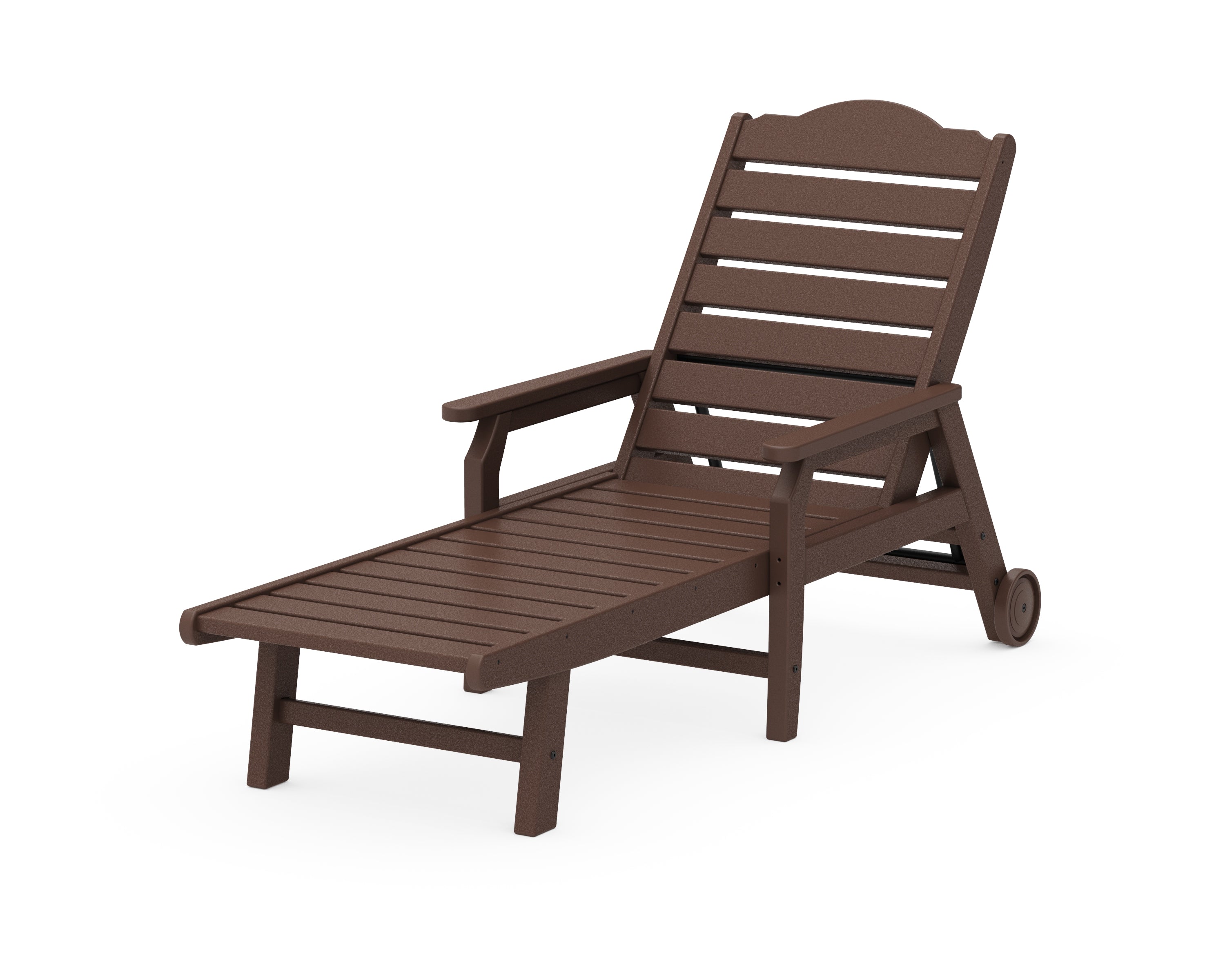 Draper James™ by  POLYWOOD® Savannah Chaise with Arms and Wheels in Mahogany