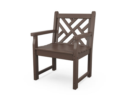 POLYWOOD® Chippendale Garden Arm Chair in Mahogany