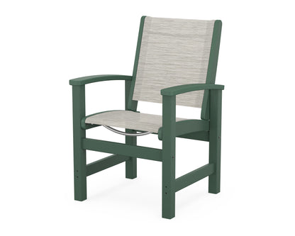 POLYWOOD® Coastal Dining Chair in Green / Birch Sling