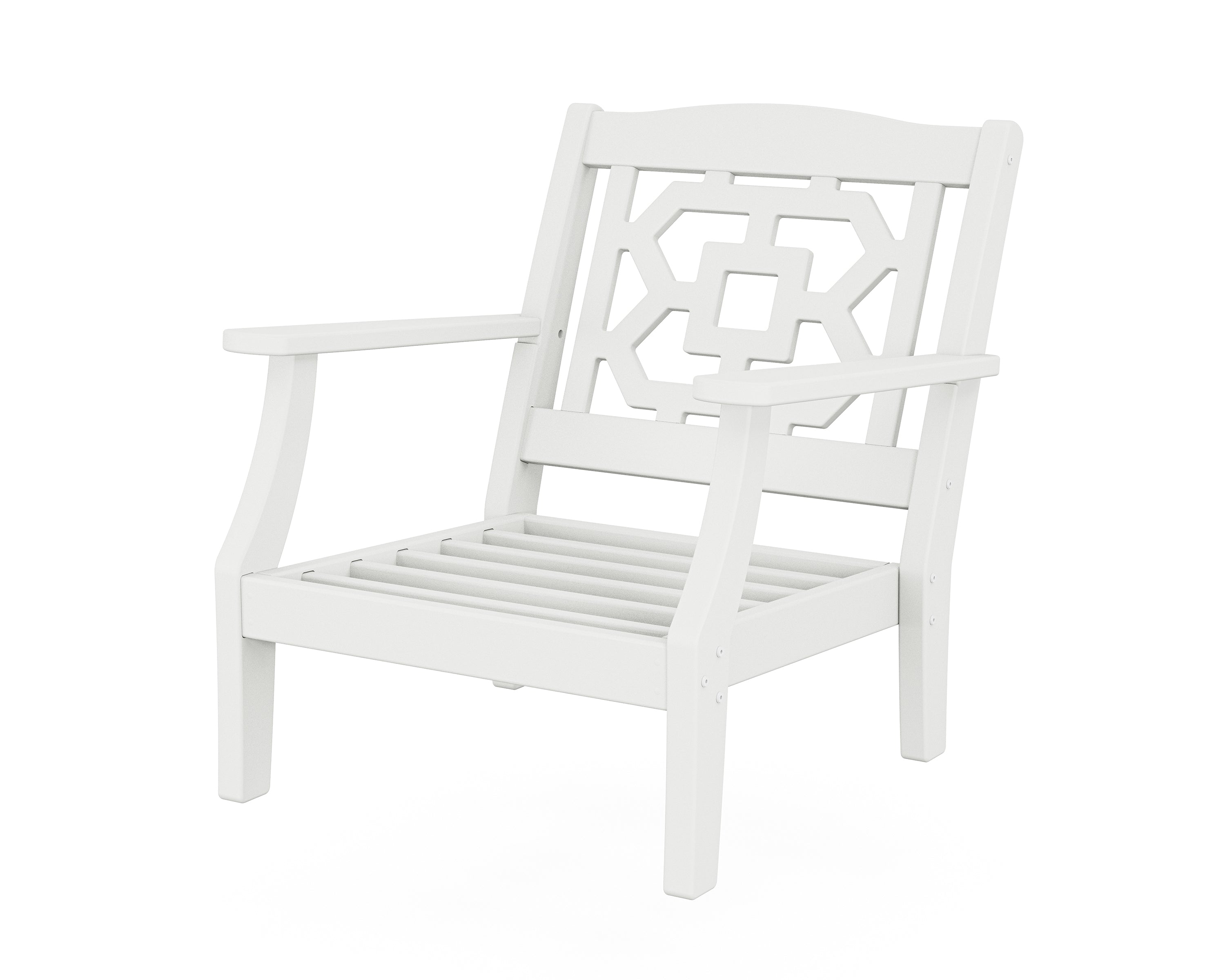 Martha Stewart by POLYWOOD® Chinoiserie Deep Seating Chair Frame in White