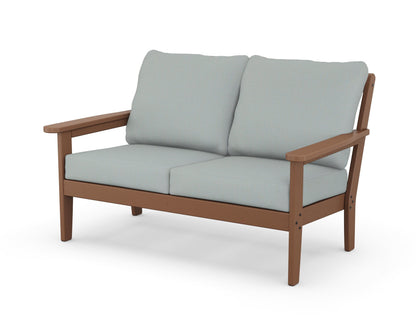 Country Living Cottage Deep Seating Loveseat in Teak / Spa