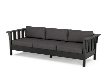 Martha Stewart by POLYWOOD® Acadia Deep Seating Sofa in Black / Ash Charcoal