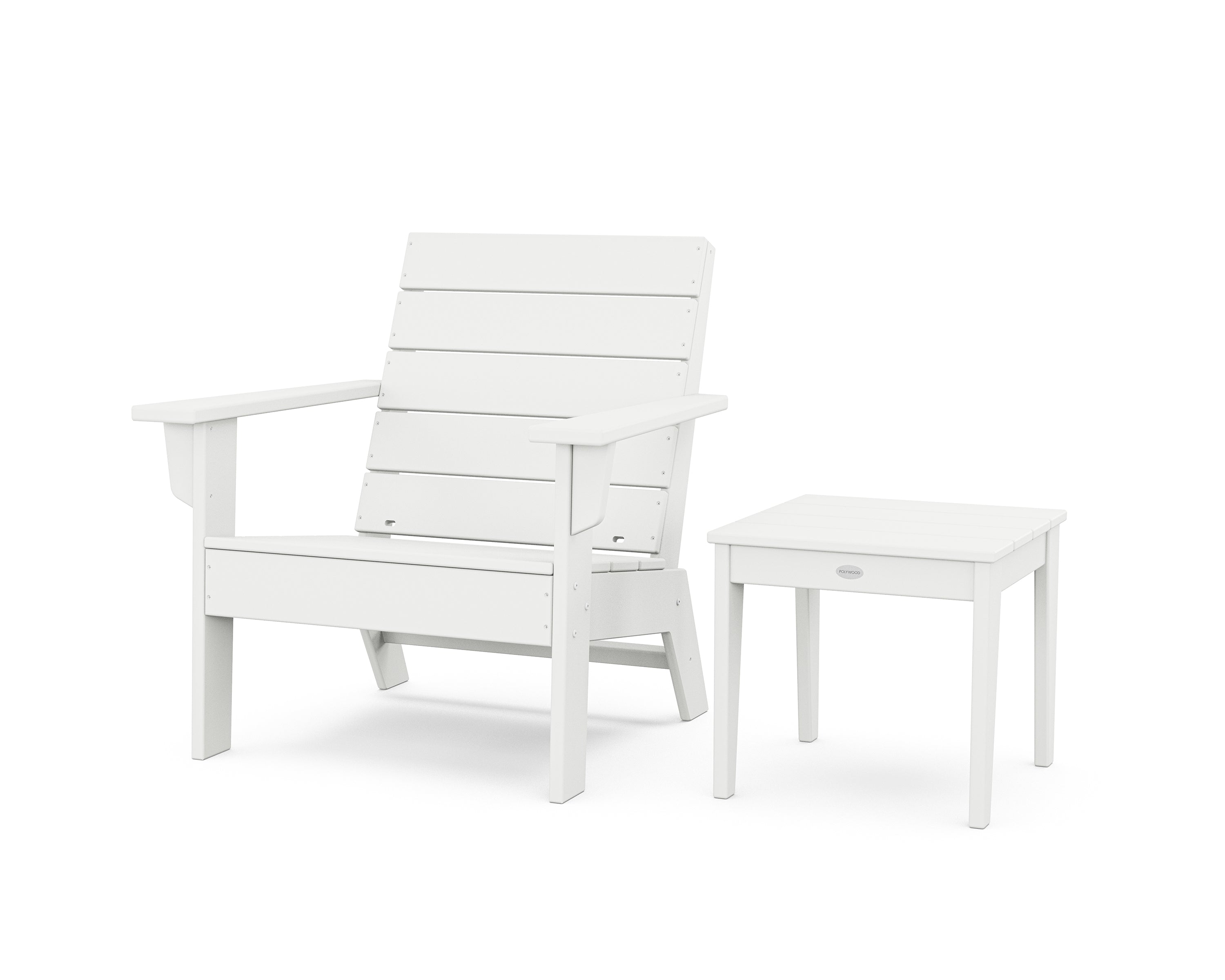 POLYWOOD® Eastport Lounge Chair 2-Piece Set in White