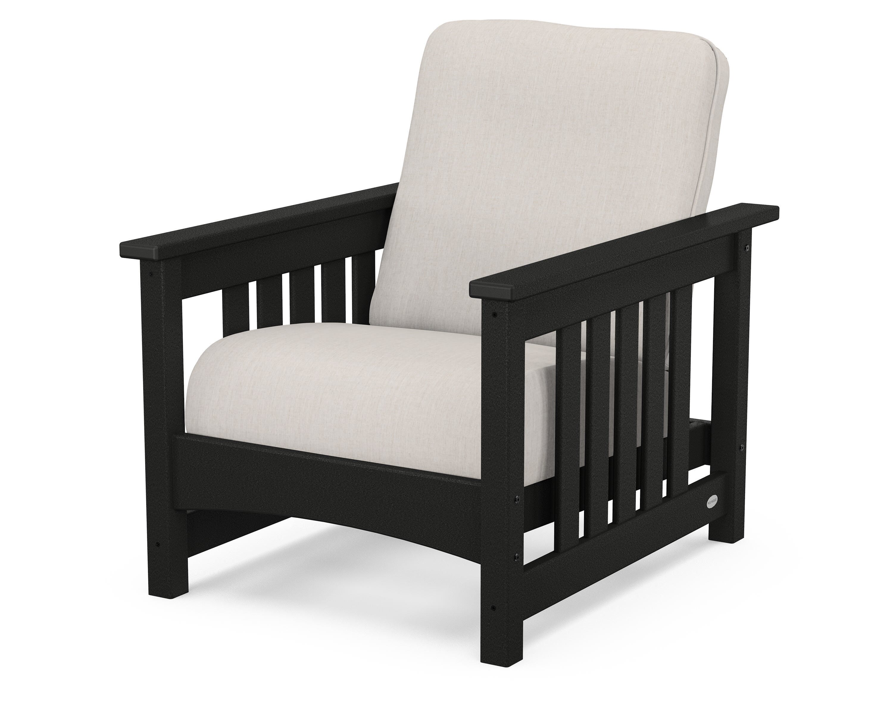 POLYWOOD® Club Mission Chair in Black / Cast Ash