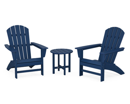 POLYWOOD® Nautical 3-Piece Adirondack Set in Navy