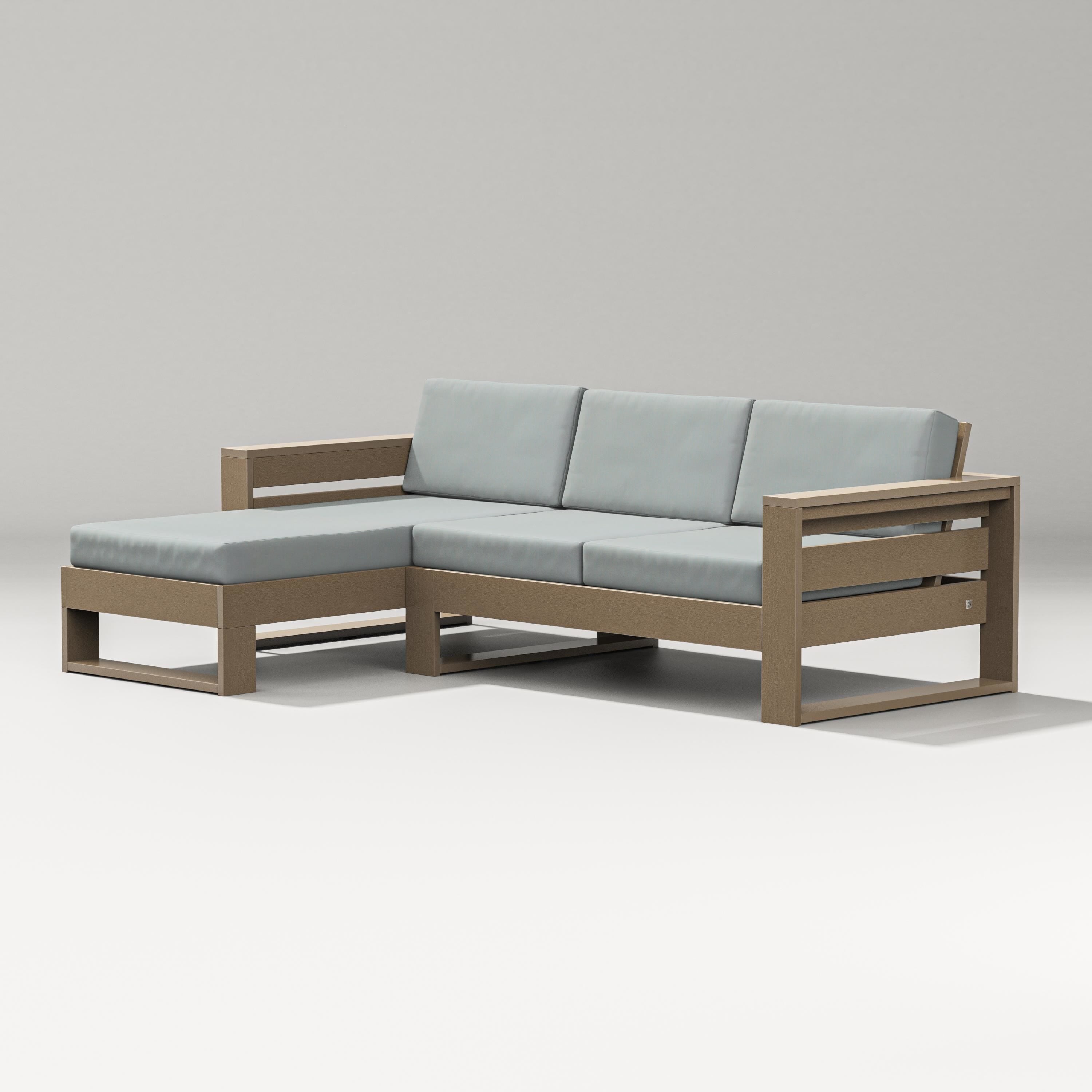 PW Designer Series Latitude Left Chaise Sectional in Vintage Sahara / Spa